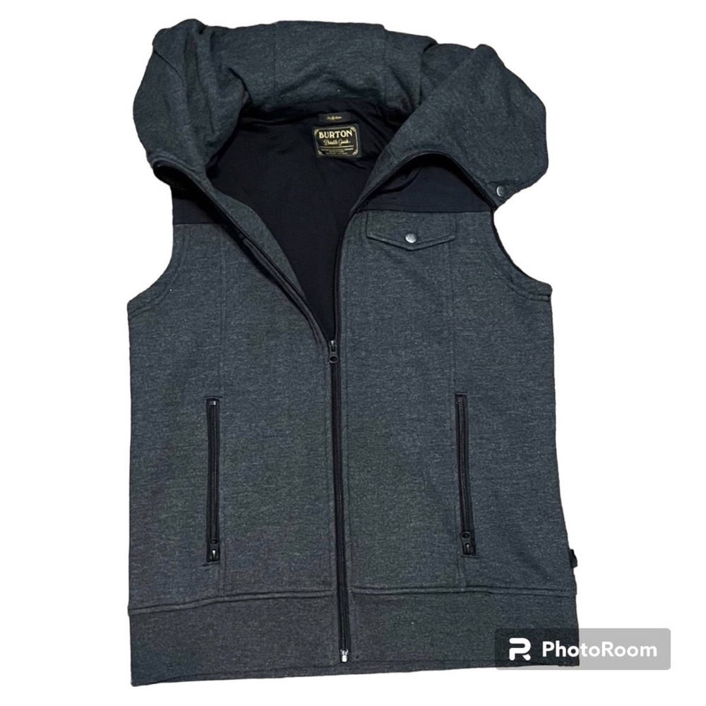 Burton Hooded zip up vest. Medium.